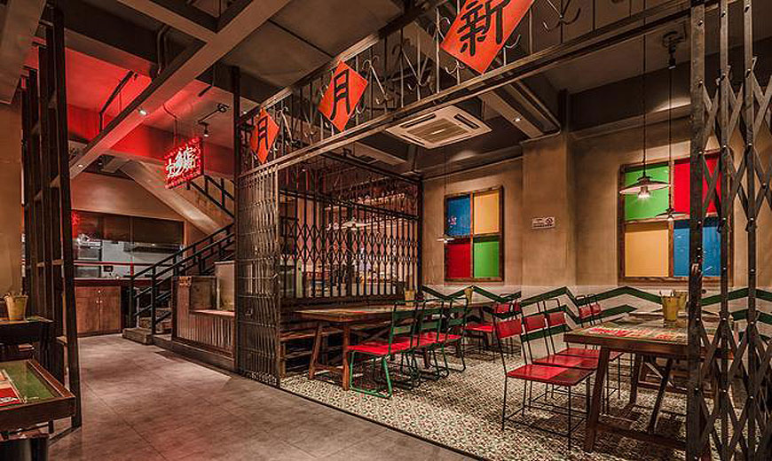 月月新燒烤自助餐廳設計