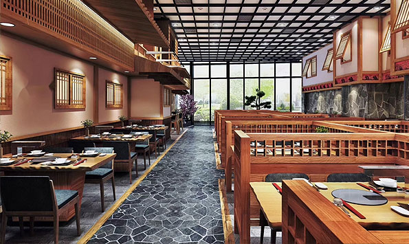 韓式燒烤店裝修，一切都是那么的純凈優雅