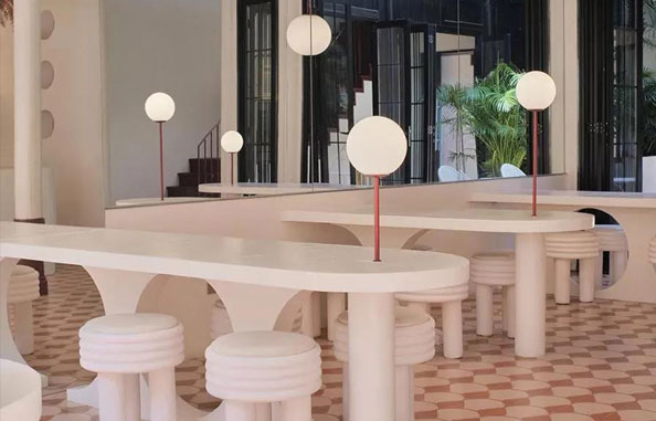 高檔茶餐廳設計范例，餐廳茶室茶吧設計效果圖