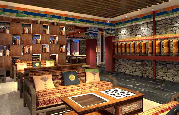 藏式餐廳設計元素，藏式風格餐廳裝修圖片