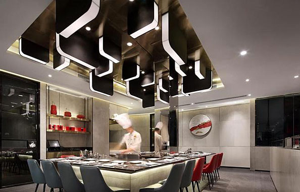 鐵板燒餐廳設計，簡單卻令人向往