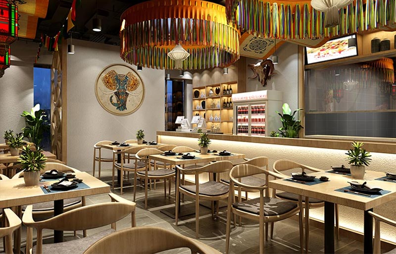 蒙騎部落燒烤店大堂環(huán)境設(shè)計