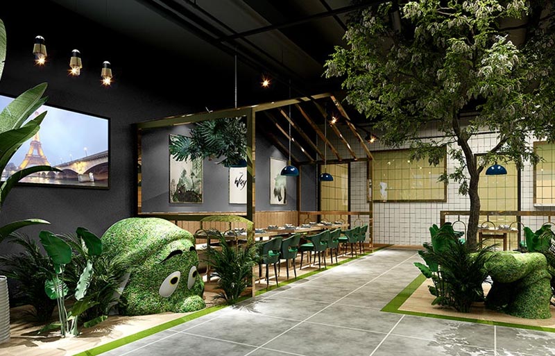 嗨道高檔燒烤店裝修設計