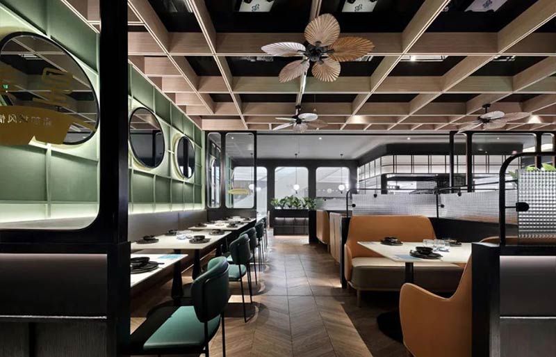 星美聚簡約時尚西餐廳設計裝修-3