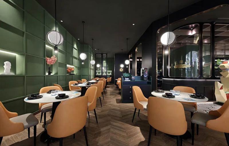 星美聚簡約時尚西餐廳設計裝修-4