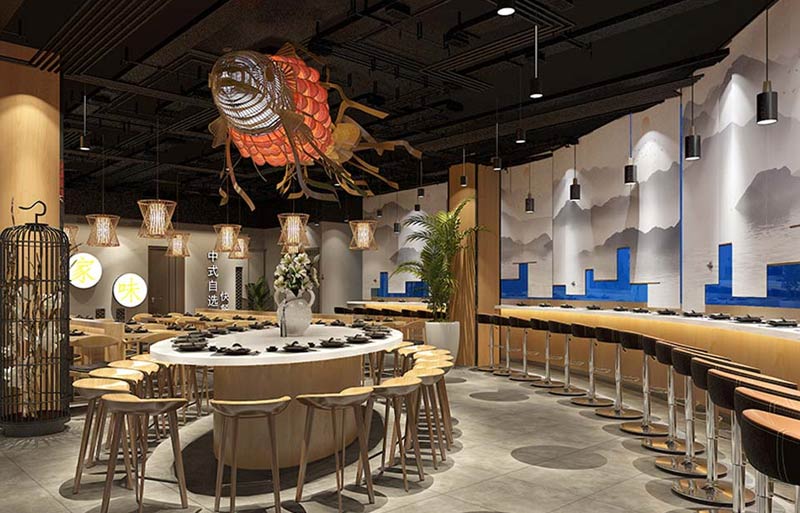 谷鄉家味中餐廳室內裝飾設計-1