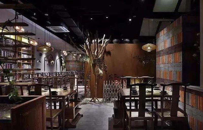 黑馬火鍋店裝修復古設計